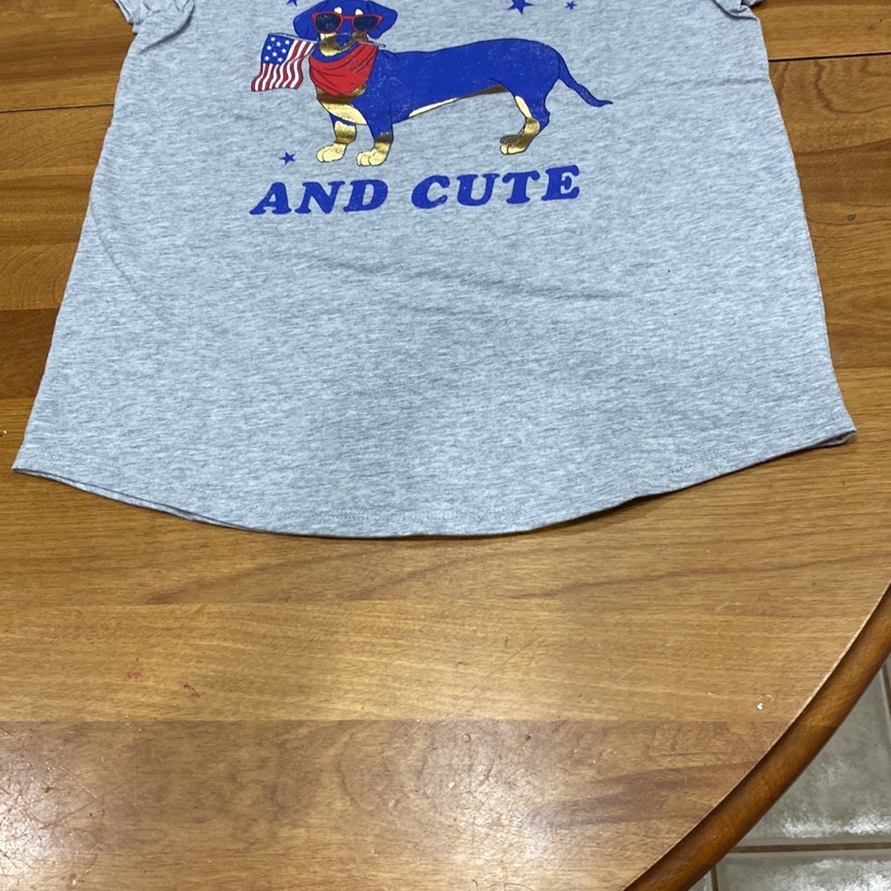 NWT. SO, girl’s size 7, patriotic Doxie t-shirt. - Picture 5 of 9